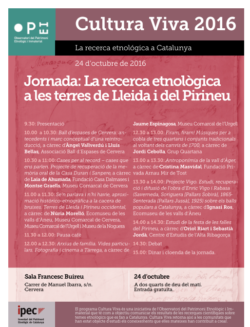 Jornada cultura viva a Cervera