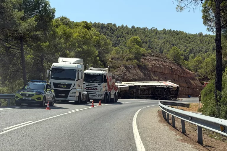Bolca un camió a la C-12 a Maials sense deixar ferits