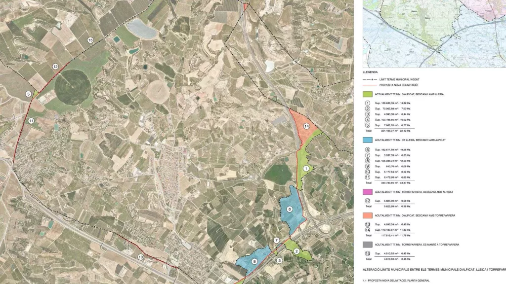 Lleida modifica els límits del seu terme municipal