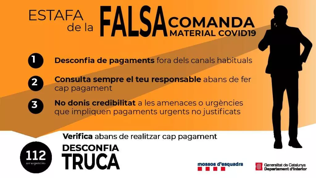 Alerta per l'increment d'estafes relacionades amb la covid-19
