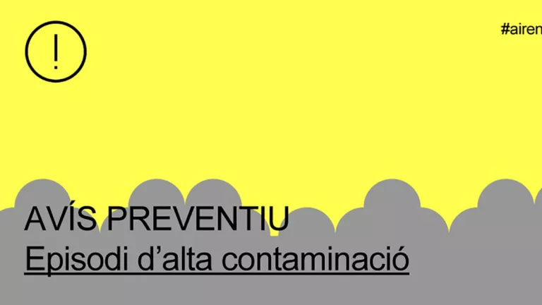 Avís preventiu per contaminació atmosfèrica a les comarques de Ponent