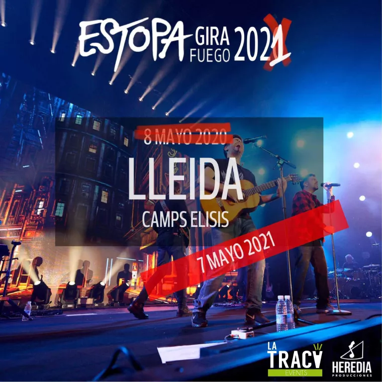 Estopa ajorna al 2021 el seu concert de la gira 'Fuego' a Lleida