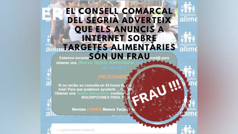 Alerten que els anuncis sobre targetes d'alimentació a la xarxa són un frau