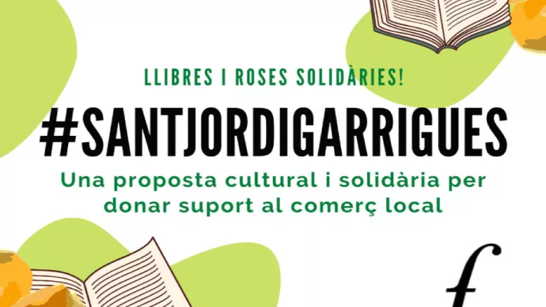 #SantJordiGarrigues per promoure la compra a les llibreries i floristeries locals de la comarca