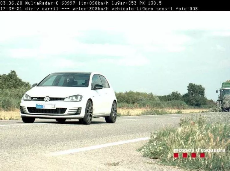 Denunciat un jove de Balaguer per anar a 208 km/h en un tram de 90 a Castellserà