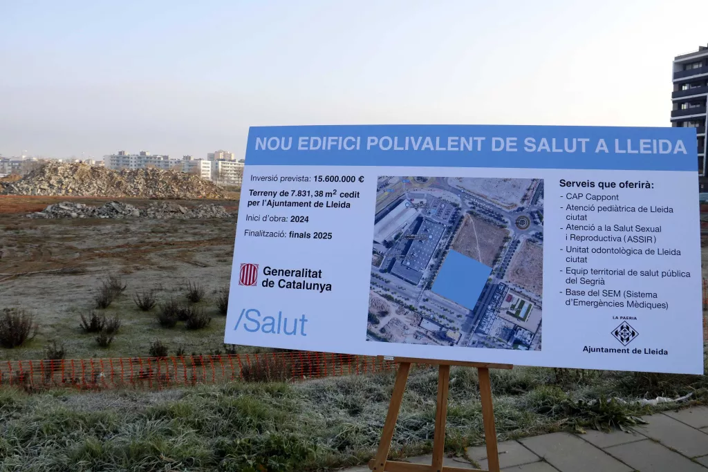 ⏯️ Salut construirà a la zona de Copa d'Or de Lleida un nou edifici polivalent destinat a usos sanitaris