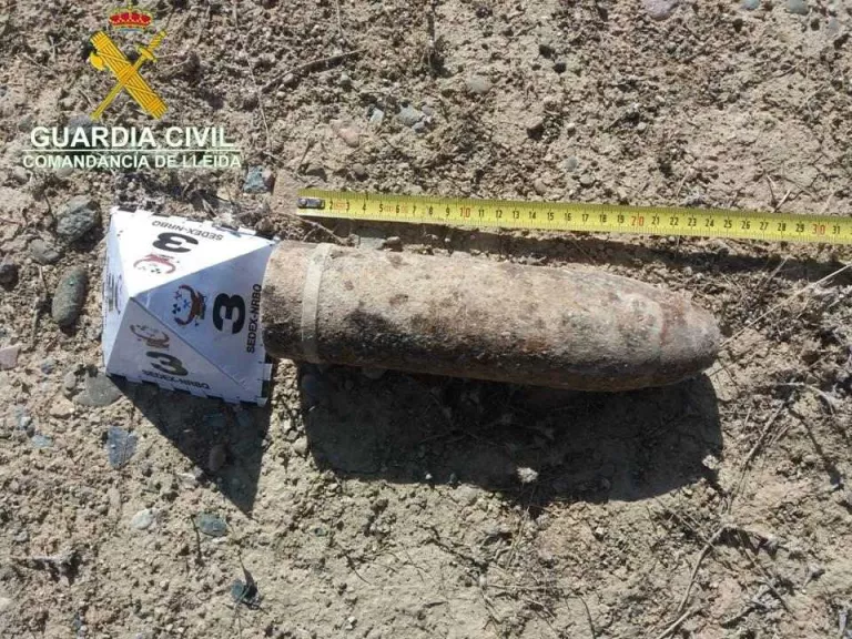 Troben un projectil de la Guerra Civil a Foradada