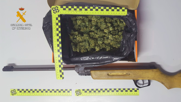 Detingut un veí de Balaguer amb marihuana i una carrabina sense llicència amagats al cotxe