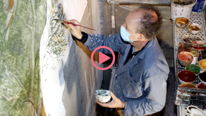 ⏯️ Josep Minguell enllesteix el seu darrer mural a l'ermita del parc Sant Eloi de Tàrrega