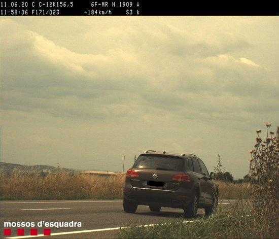 Enxampen un conductor circulant a 184 km/ per la C-12 de Menàrguens