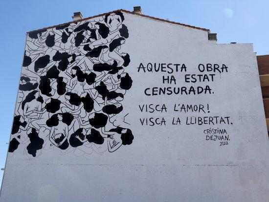 ⏯️ L'artista Cristina Dejuan comença a pintar el seu mural censurat en una nova ubicació a Torrefarrera