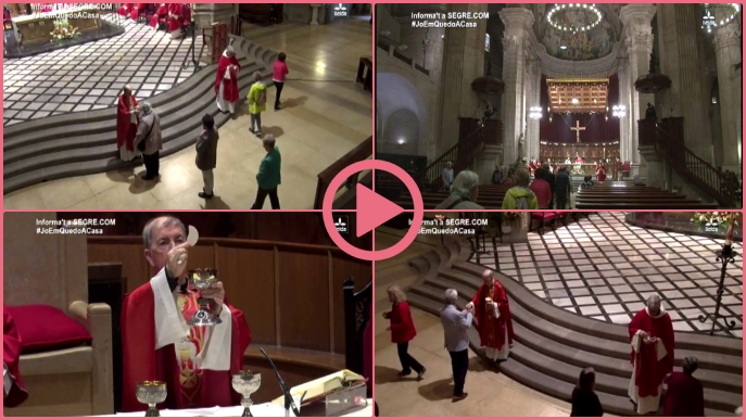 ⏯️ Diversos fidels assisteixen a la missa de Sant Anastasi de Lleida tot i no haver entrat a la fase 1