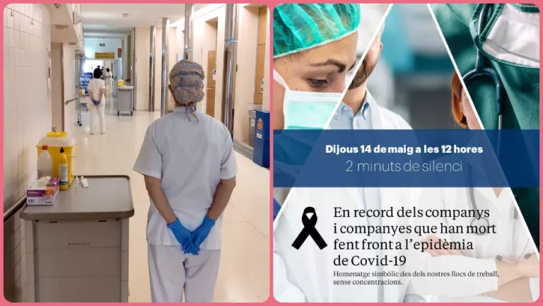 Les Infermeres de Lleida s'uneixen a l'homenatge pels sanitaris morts per COVID19