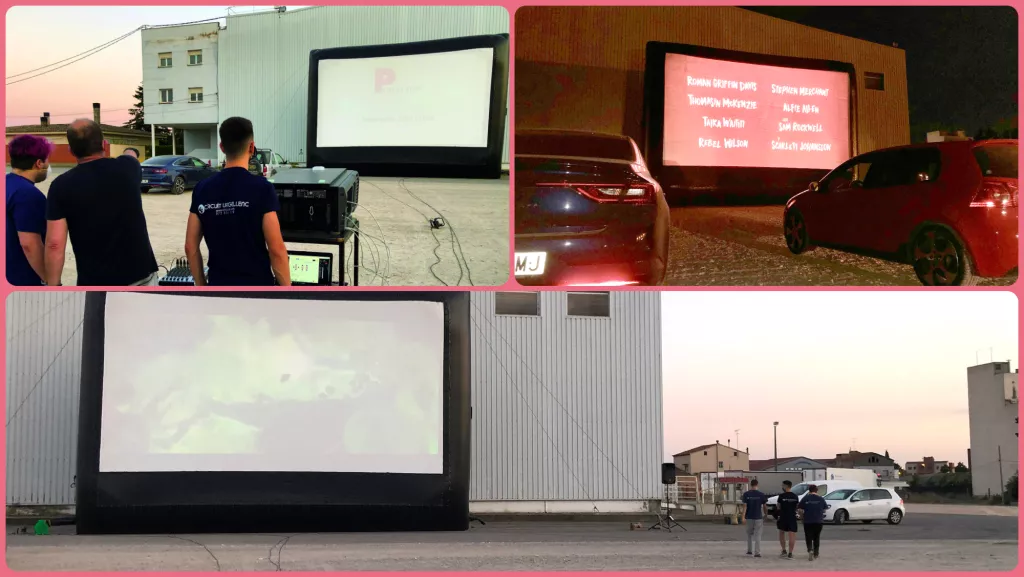 La primera sessió de l'únic auto cinema de Catalunya exhaureix entrades en un dia