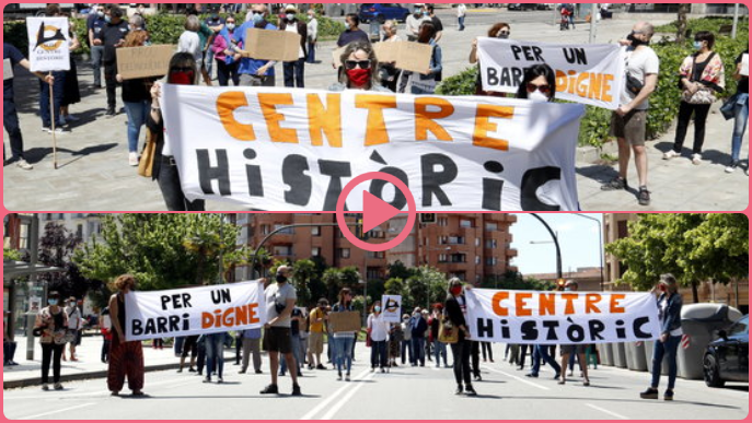 ⏯️ Veïns del Centre Històric de Lleida surten al carrer per exigir millores per dignificar el barri