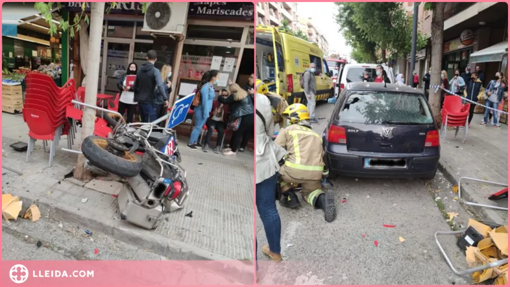 Ferit greu un motorista en un accident a Pardinyes