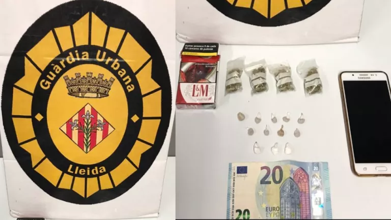 Detingut en ser sorprès venent droga al Centre Històric de Lleida