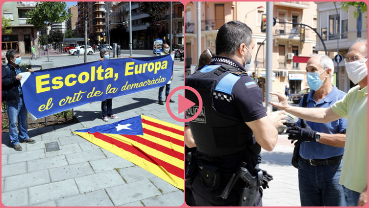 ⏯️ La Urbana de Lleida aixeca acta a entitats sobiranistes per saltar-se el confinament en un acte pel Dia d'Europa