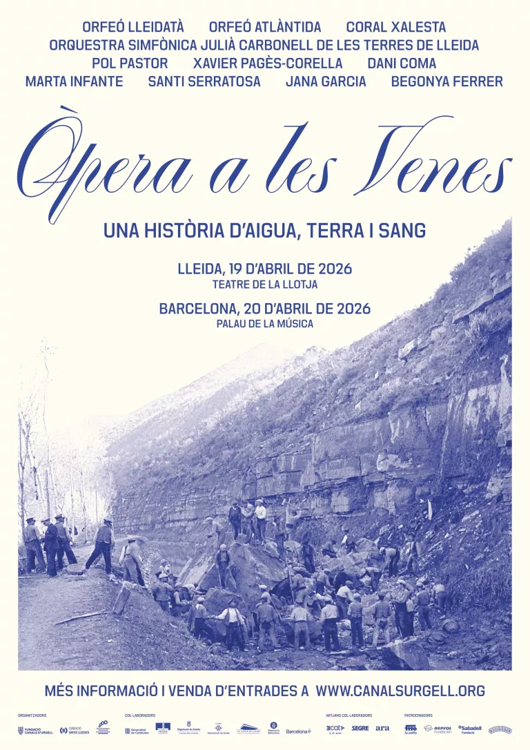 ‘Òpera a les Venes’ explicarà la història del Canal d’Urgell al Teatre de la Llotja