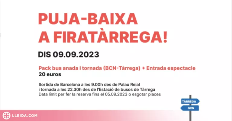FiraTàrrega ofereix l’experiència “Puja-baixa”, un bus llançadora des de Barcelona