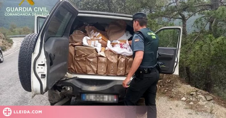 Enxampats amb més de 5.300 paquets de tabac de contraban a l'Alt Urgell