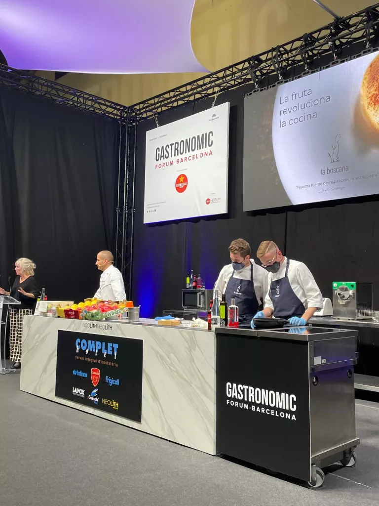 Joel Castanyé, xef de La Boscana porta la fruita de Lleida al Fòrum Gastronòmic