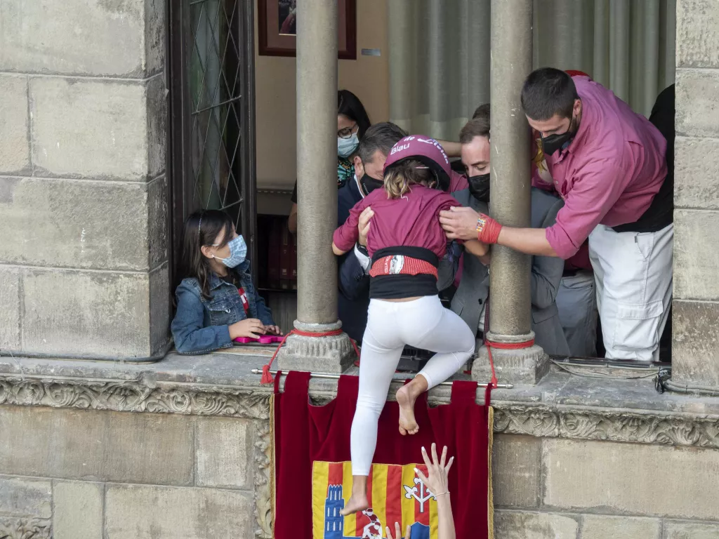 Els castellers de Lleida es tornen a enlairar per les Festes de la Tardor