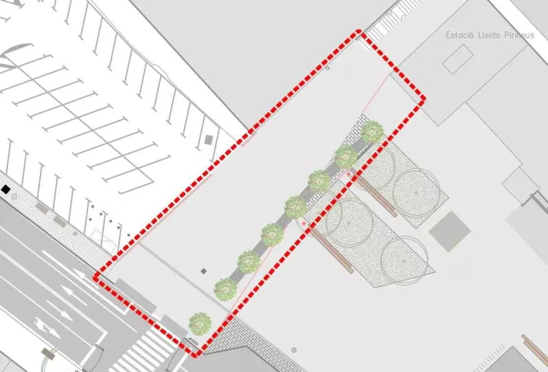 La Paeria dotarà d’ombra i arbres l’accés a la passarel·la de l’estació de trens