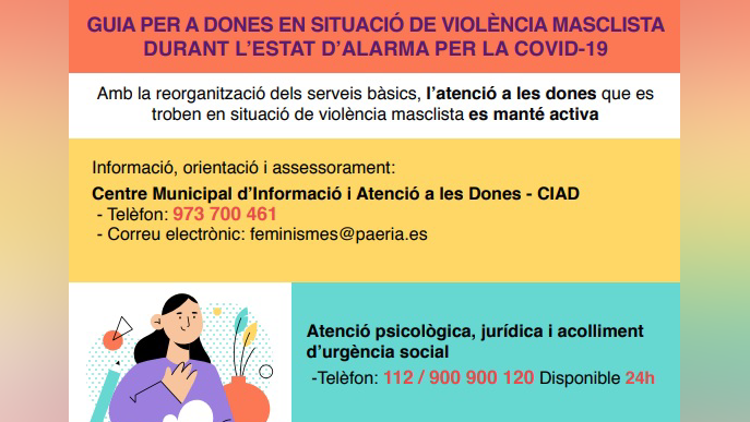 Guia d'actuació per a víctimes de violència masclista durant el confinament