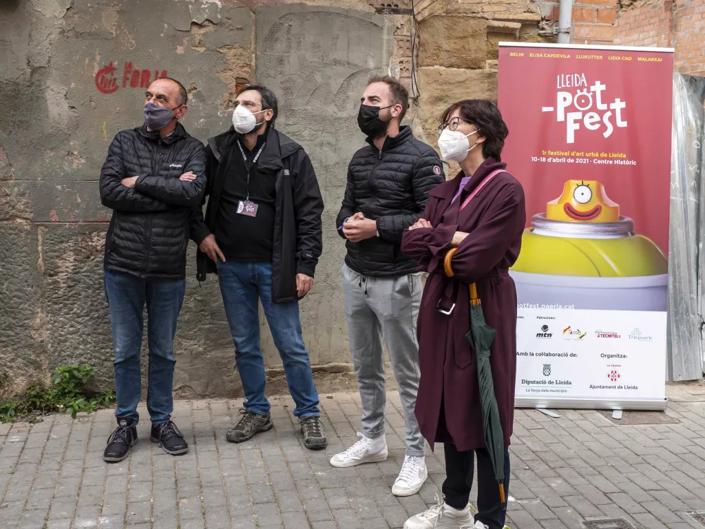 El Lleida_potFest pren vida amb el seu primer mural participatiu