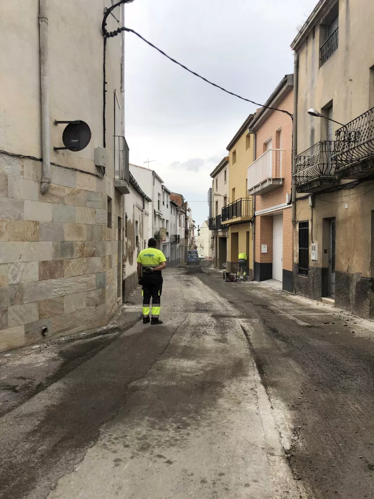 Corbins inicia les obres d'aglomerat als carrers del centre