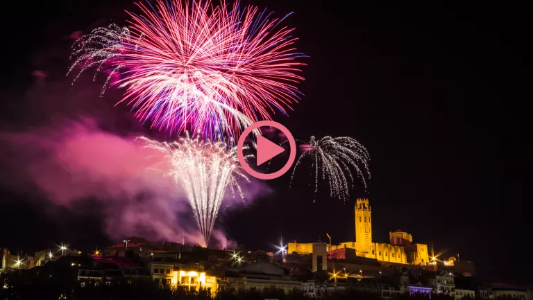 ⏯️ Lleida clou amb el tradicional castell de focs unes Festes de la Tardor atípiques