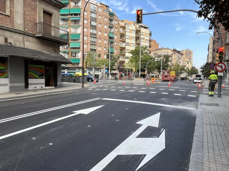 Príncep de Viana recuperarà aquest divendres el trànsit després de renovar 5.500 m² de paviment