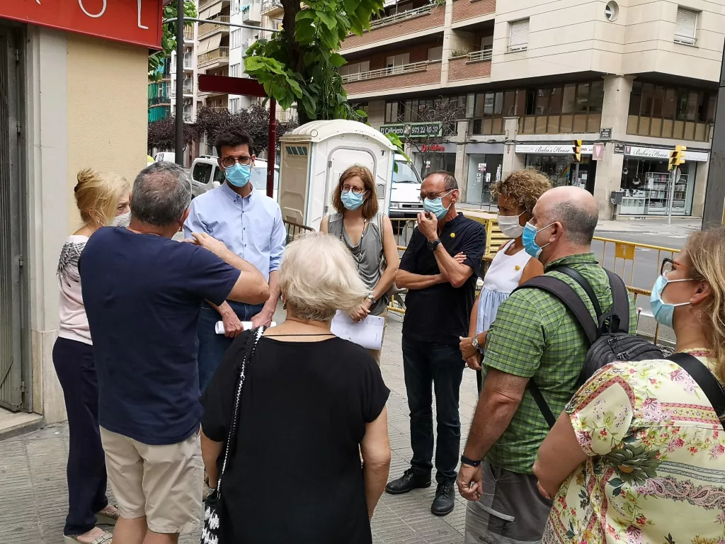 Obres per millorar la seguretat viària al Clot, amb un nou pas de vianants a Príncep de Viana