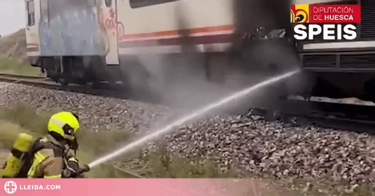 ⏯️ Un incendi en un tren de Lleida-Saragossa obliga a evacuar 36 passatgers