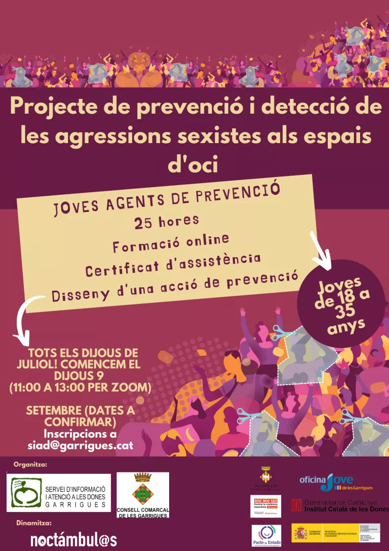 Formació online sobre Agents de Prevenció de violències sexuals a les Garrigues