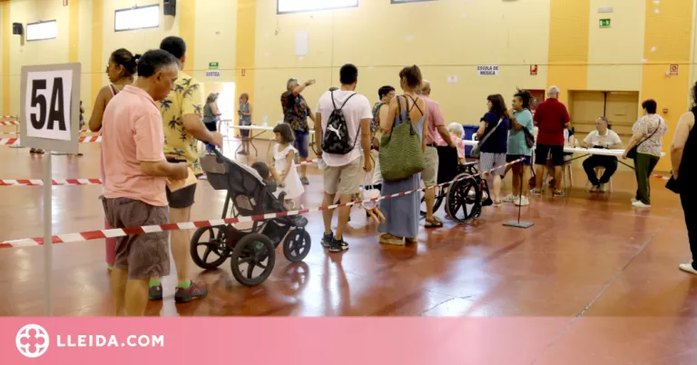 La participació a Lleida aquest 23-J és del 35,05%, quasi 2,8 punts menys que el 2019
