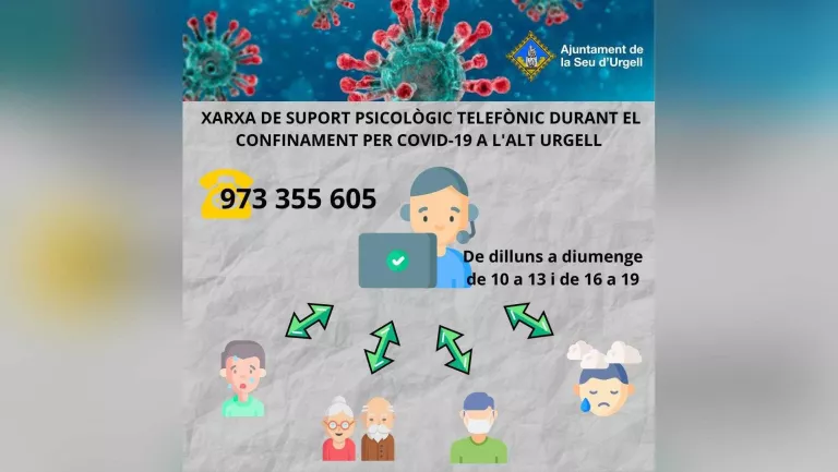 L'Alt Urgell posa en marxa una xarxa telefònica de suport psicològic