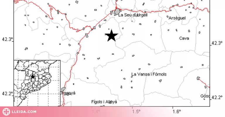 L'Alt Urgell registra un terratrèmol de magnitud 2,6