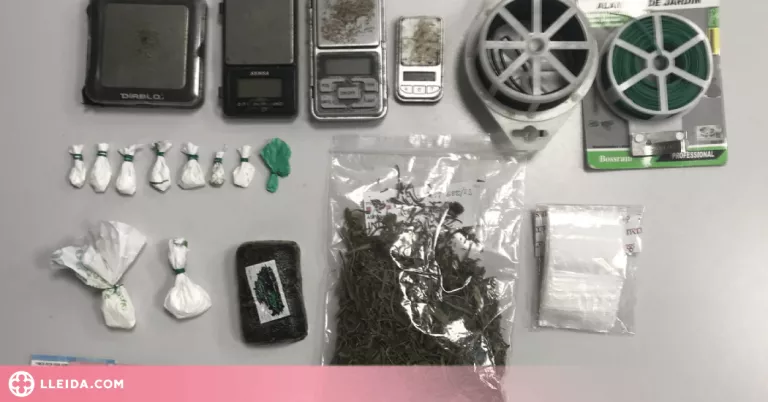 Els Mossos d'Esquadra i la Policia Local d’Alcarràs detenen un home per tràfic de drogues