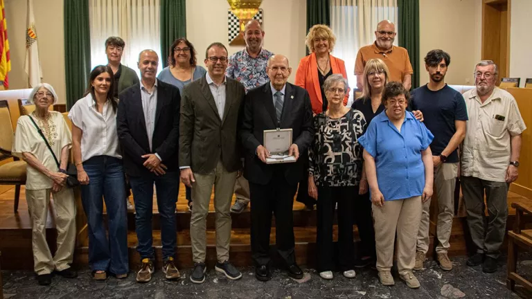 Homenatge local al mollerussenc Manuel Roure per la Creu de Sant Jordi