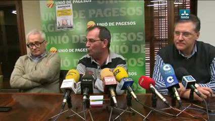 Sindicats i pagesos criden a unir-se a la protesta de diumenge