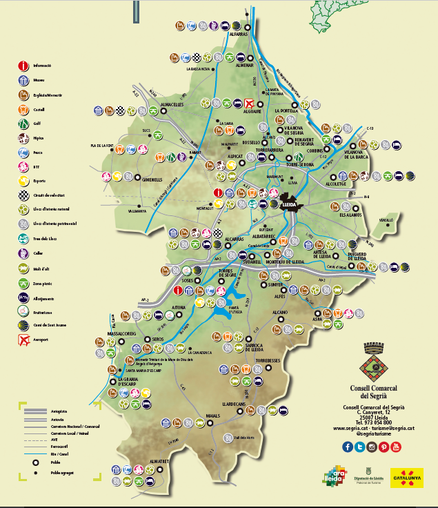El Segrià estrena un nou mapa turístic