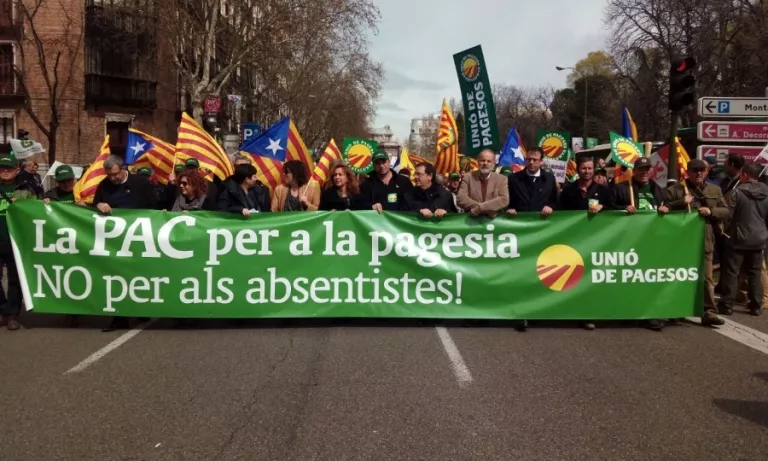 UP ocupa el centre de Madrid per exigir "preus justos per al camp"
