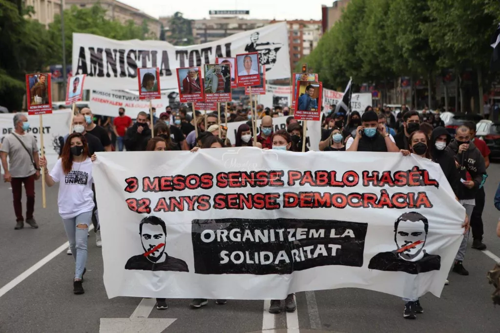 ⏯️ Manifestació a Lleida pels tres mesos de l’empresonament de Hasel