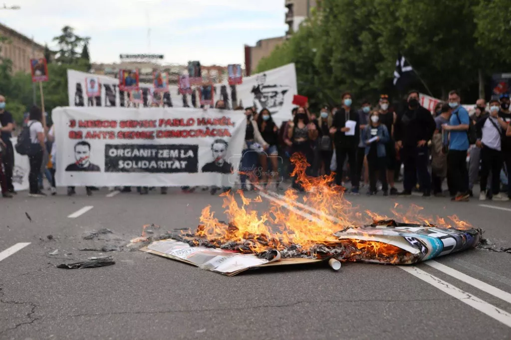 ⏯️ Manifestació a Lleida pels tres mesos de l’empresonament de Hasel