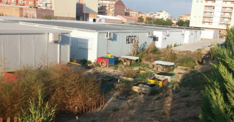 Les obres del nou edifici de l’escola de Pinyana, al maig