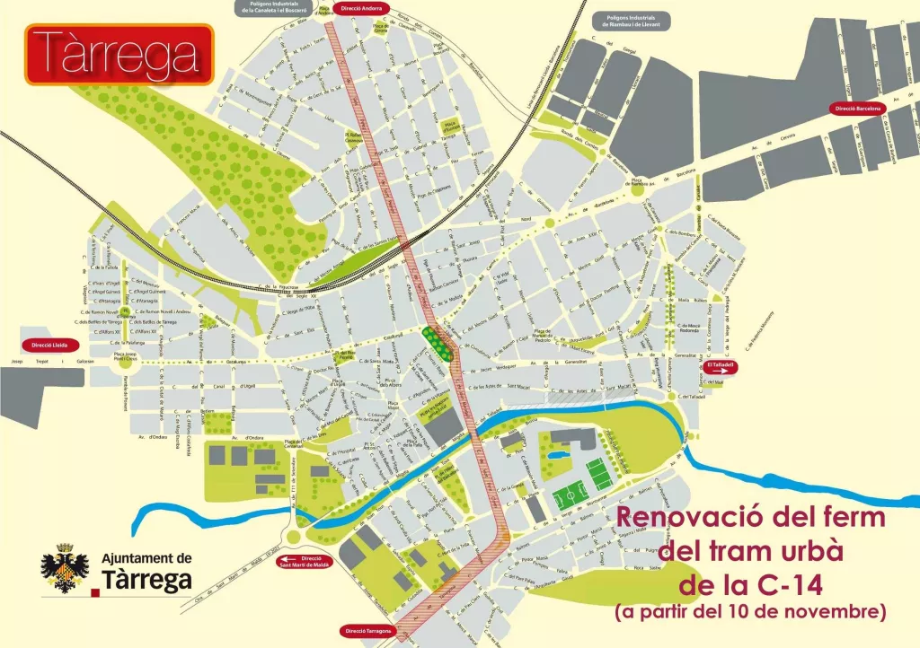 Millores al ferm de la C-14 al seu pas per Tàrrega