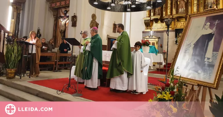 Benedicció del nou altar de Sant Gaietà a Aitona