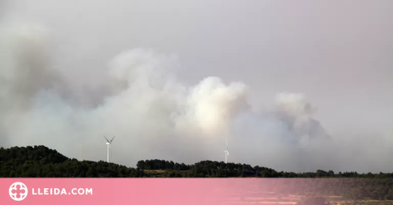 ⏯️ Els bombers continuen treballant al foc encara actiu a Artesa de Segre